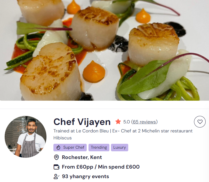 Chef Vijayen as a Chinese chef in Cawston