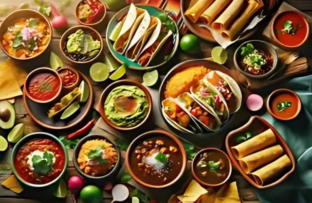 Mexican cuisine for a vegetarian dinner party