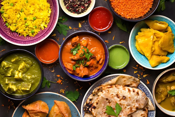 Indian cuisine for a vegetarian dinner party 