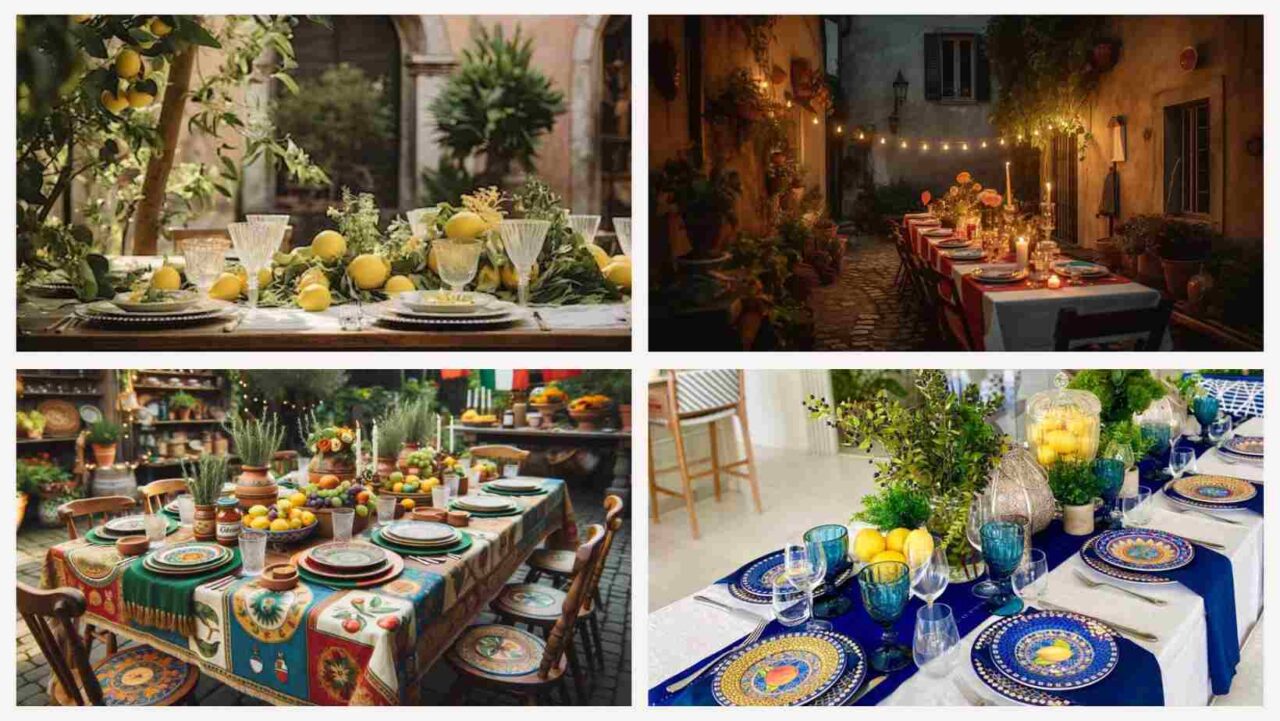 Italian dinner party decorations