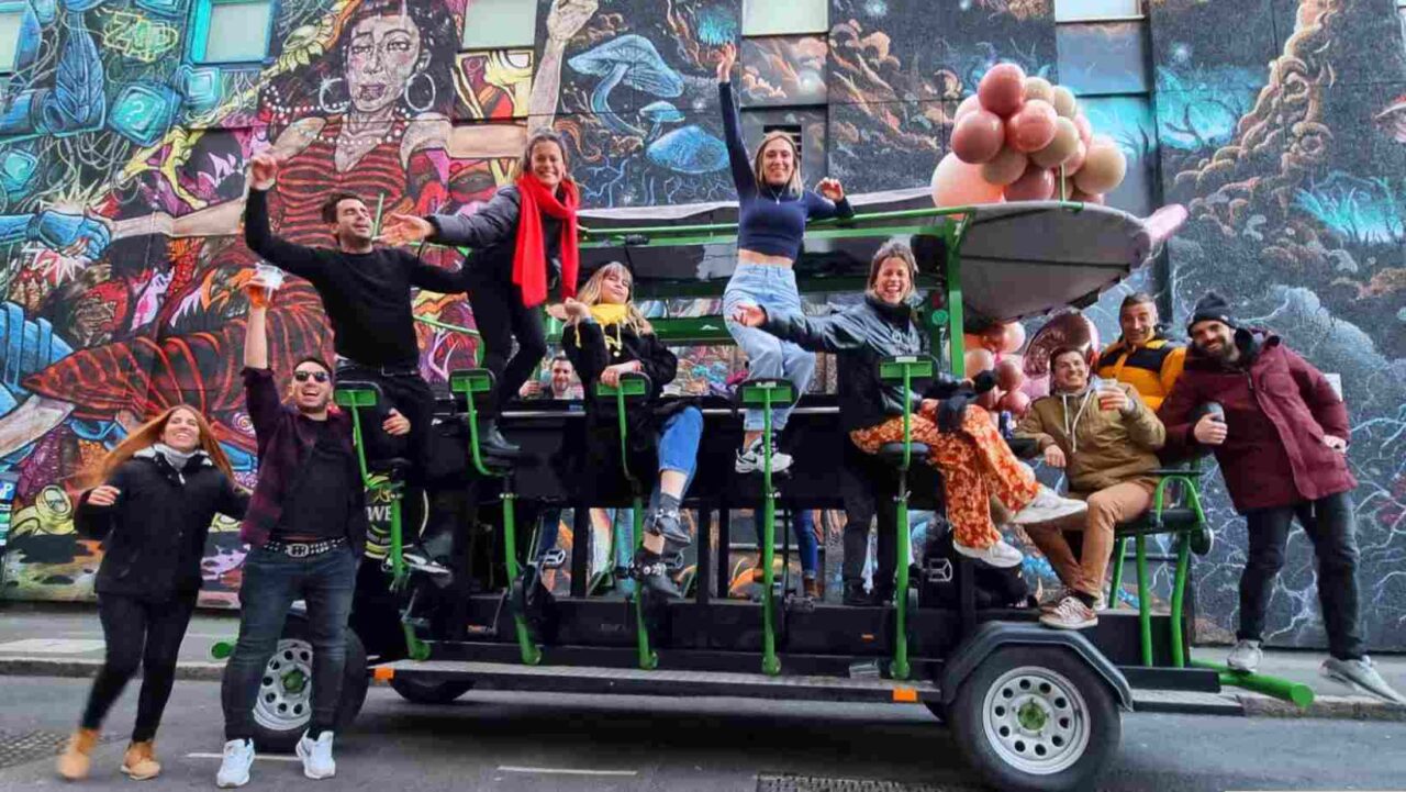 Beer bike is one of the most unique Birmingham stag-do ideas