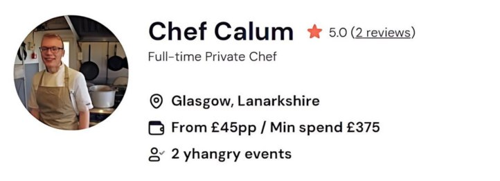 Chef Calum’s Belfast cooking classes are very popular.