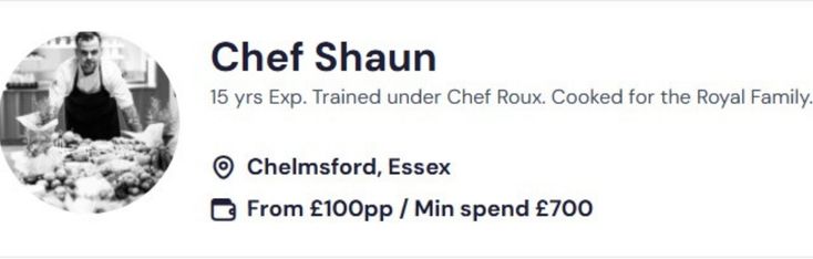 Chef Shaun has a lot of experience in catering for grazing tables