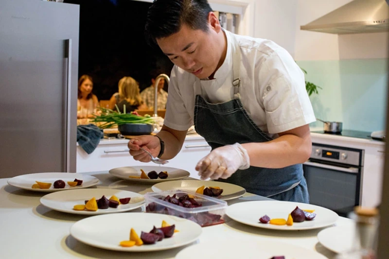 Chef at work highlighting chef qualifications in the UK.