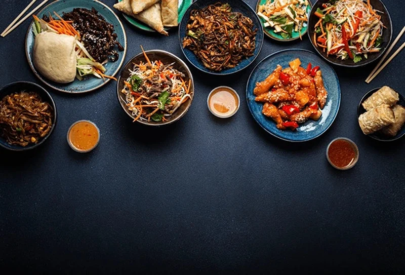 A spread of Chinese buffet in Huddersfield.