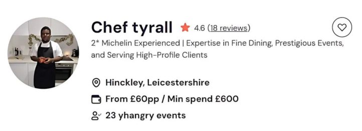 Chef Tyrall’s provides Chinese cooking classes in Nottingham