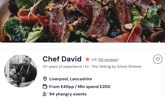 Chef David S for a Chinese buffet Bradford