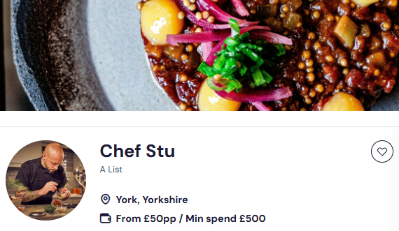 Chef Stu for a Chinese buffet Bradford