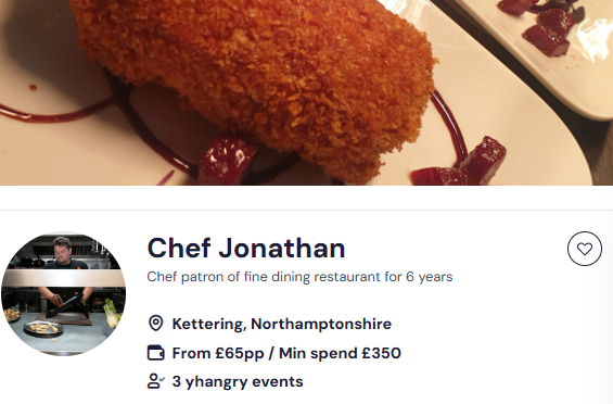 Chef jonathan for a halal buffet in Leicester