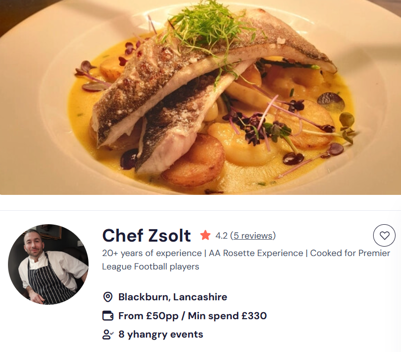 Chef Zsolt for a Chinese buffet in Manchester