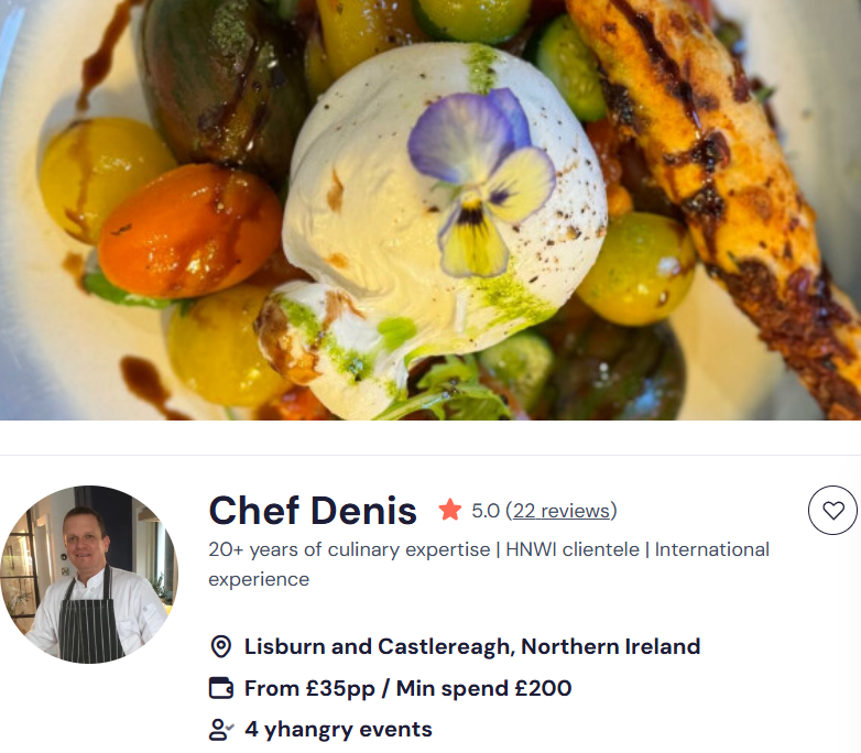 Chef Denis for a Chinese buffet in Edinburgh