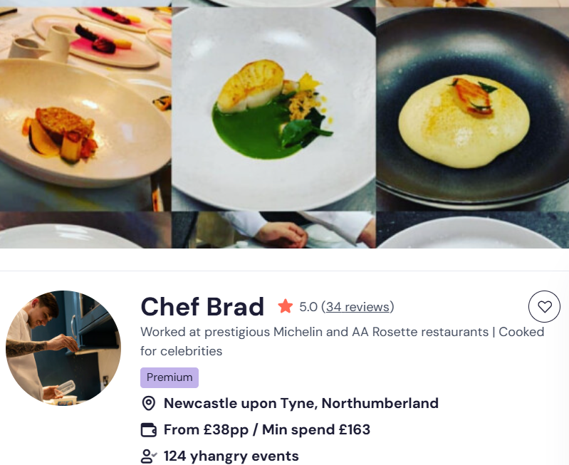 Chef Brad for a Chinese buffet in Edinburgh