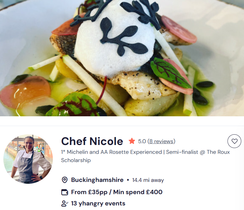 Chef Nicole for a Chinese buffet in Milton Keynes 