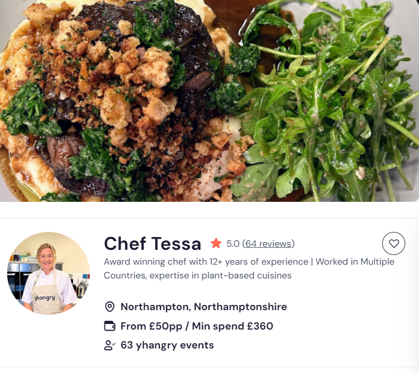 Chef Tessa for a Chinese buffet in Milton Keynes