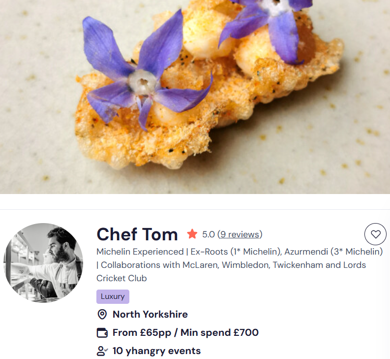 Chef Tom for a Chinese buffet in York