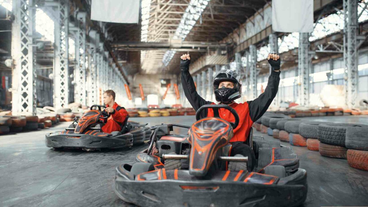 Indoor Go-Karting in Birmingham is a popular stag activity.