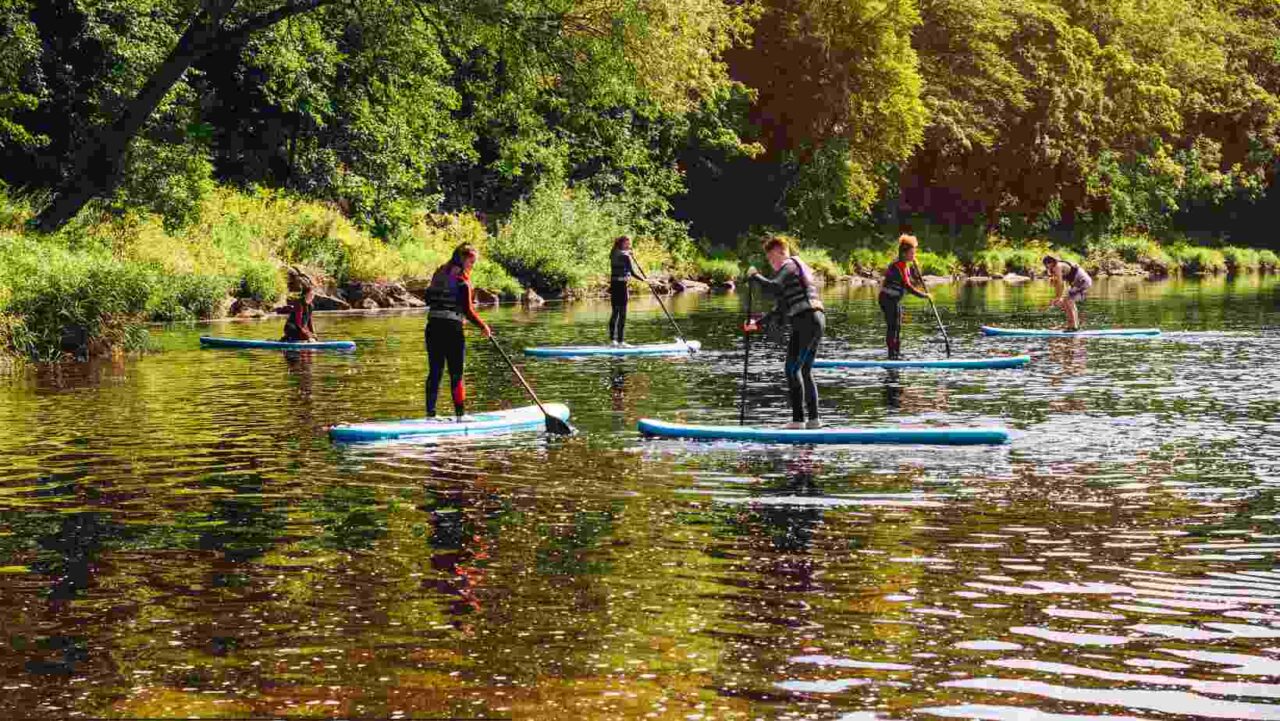 Paddleboarding in Edinburgh can be a fun birthday activity.