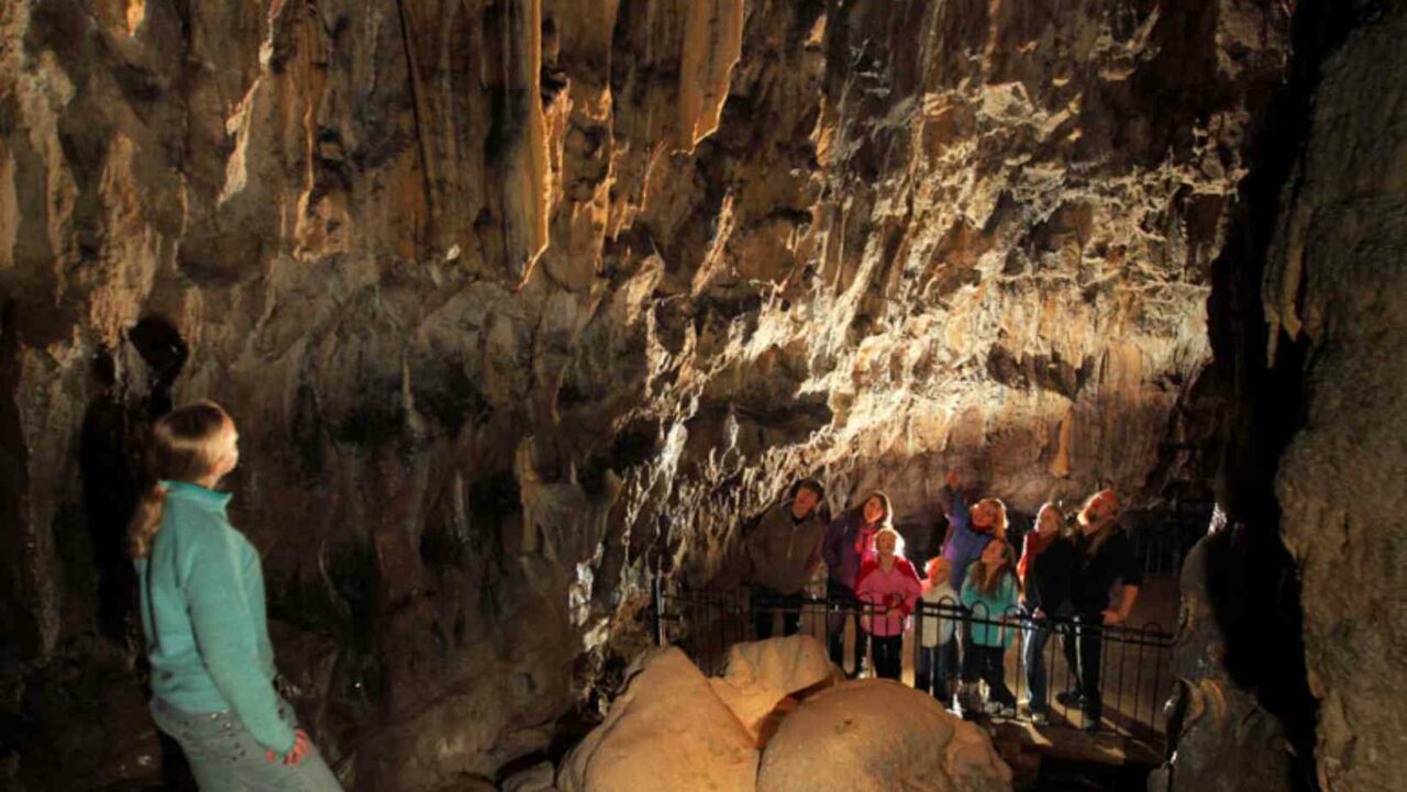 Visiting Poole’s Cavern is one of the best things to do in Buxton with kids