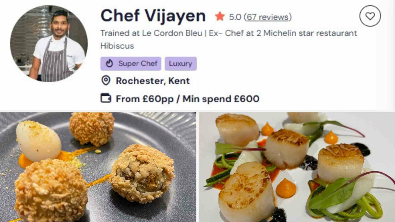 Chef Vijayen is known to create exquisite Chinese Buffets in Brighton