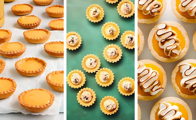 Orange Curd Mini Tarts as a Christmas canape idea