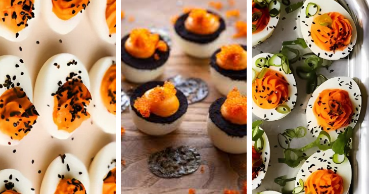 Gochujang Deviled Eggs as a Christmas canape idea