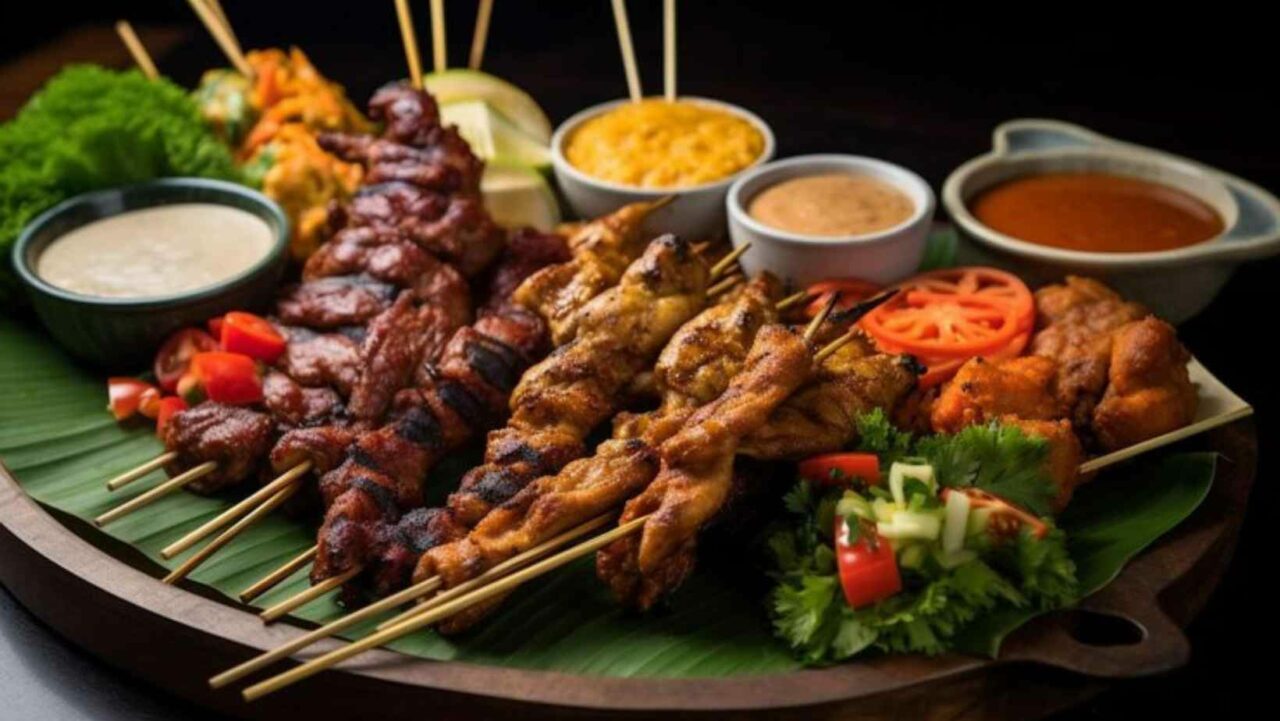 Satays are a great idea for assorted canape platters