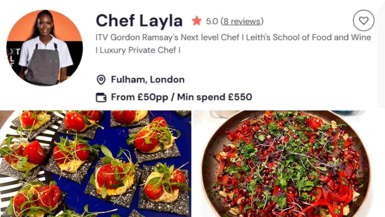 Chef Layla is a popular vegan celebrity chef