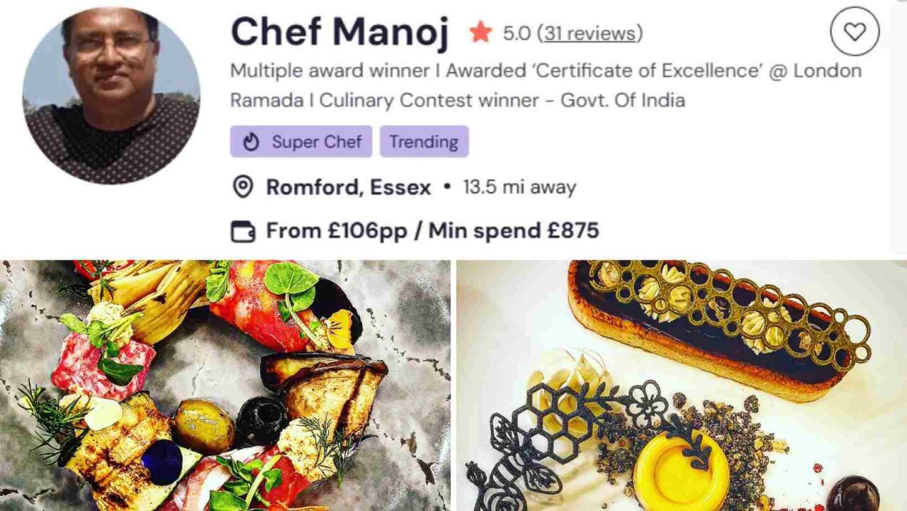 Chef Manoj is an expert vegan chef