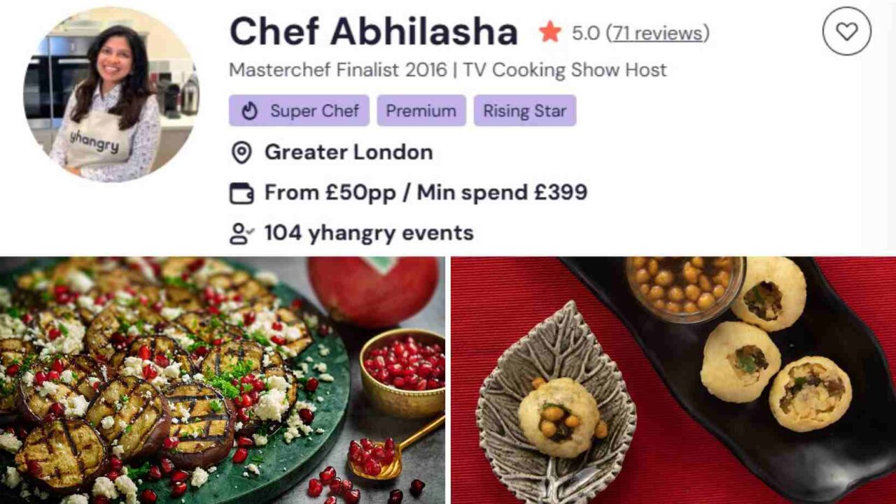 Chef Abhilasha is one of the best vegan chefs for hire in London.